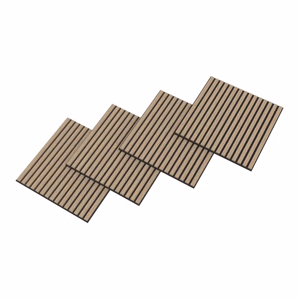 Set di 12 pannelli acustici NEU.HOLZ effetto legno noce chiaro, superficie totale 4,32 m² – 2