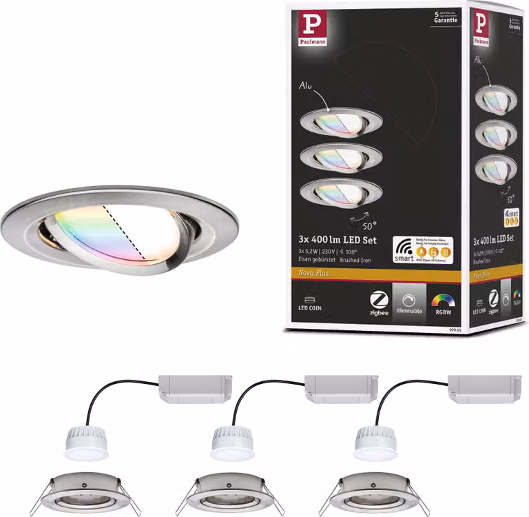 Paulmann Luce da incasso LED Nova Plus set base orientabile