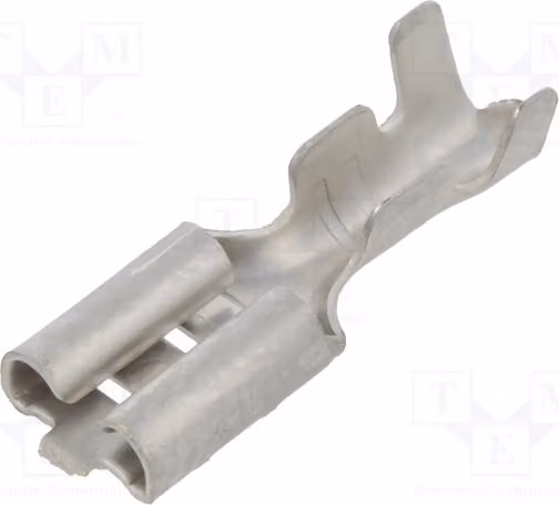 Connettore a morsetto, sezione piatta, femmina, 0,5 mm, 4,8 mm, 0,3÷0,8 mm², dritto, modello ST-003/03-08T/C, isolato