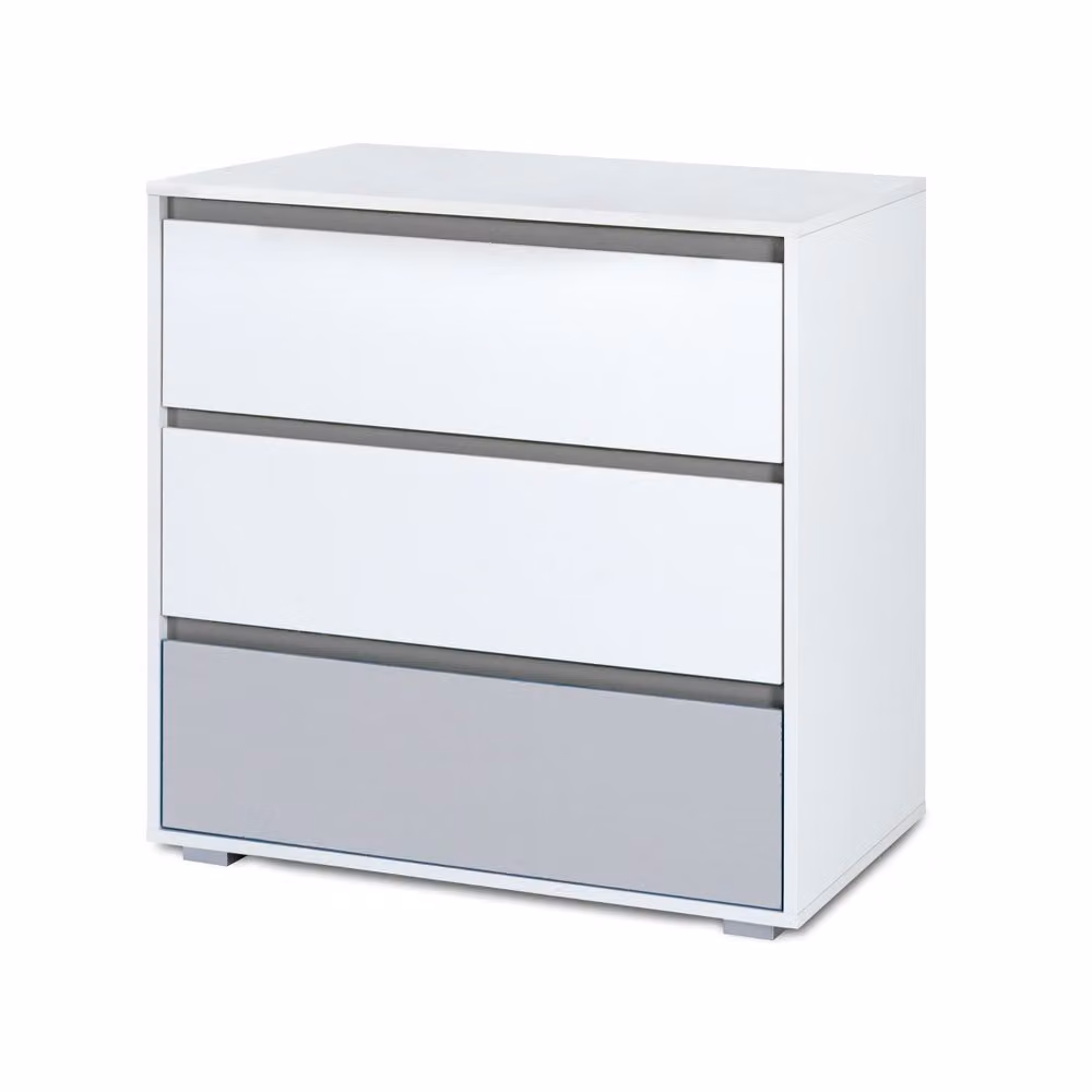 Cassettiera per camera dei bambini AGIRA – bianco / grigio