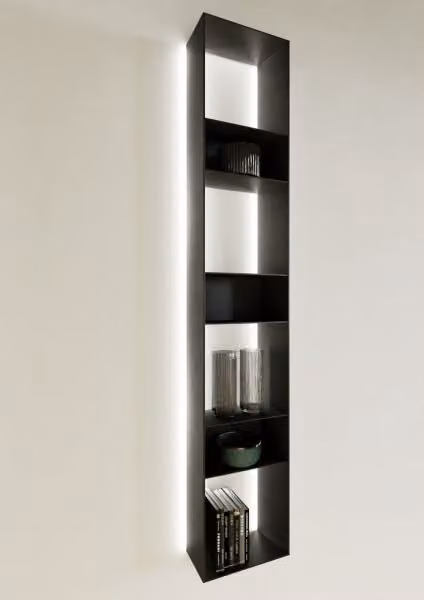 Naber 8041238 transFORM scaffale singolo, 1650 x 300 x 180 mm (A x L x P) per scaffalatura, nero opaco