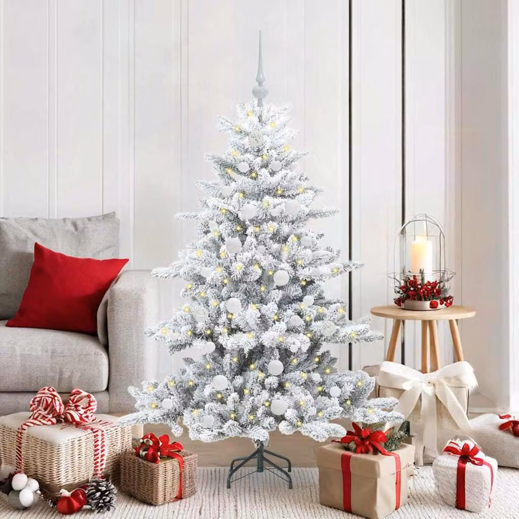 Maison Exclusive - Albero di Natale artificiale pieghevole, bianco, 150 cm, in PVC e acciaio