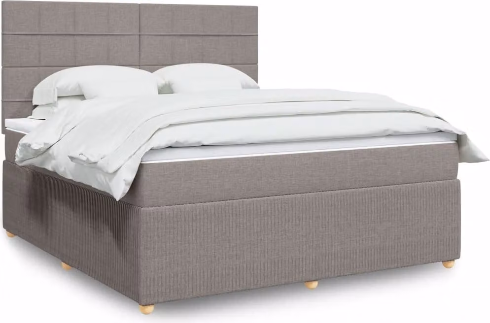 Maison Exclusive - Letto boxspring con materasso Taupe 180x200 cm Tessuto