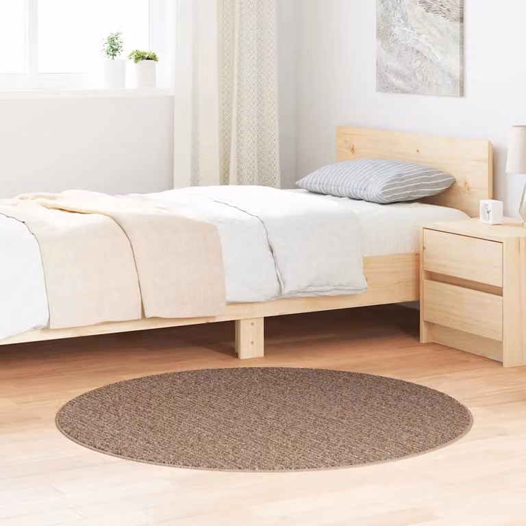 Tappeto Shaggy Quadrato vidaXL Marrone Antiscivolo e Lavabile in Polipropilene L/P: 120 x 120 cm