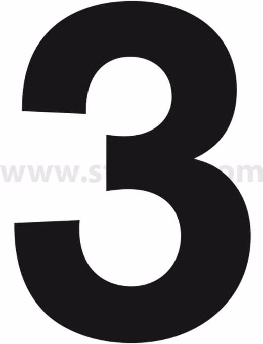 Georg Schlegel Etichetta identificativa Numero decimale 3 bianco - 1 pezzo