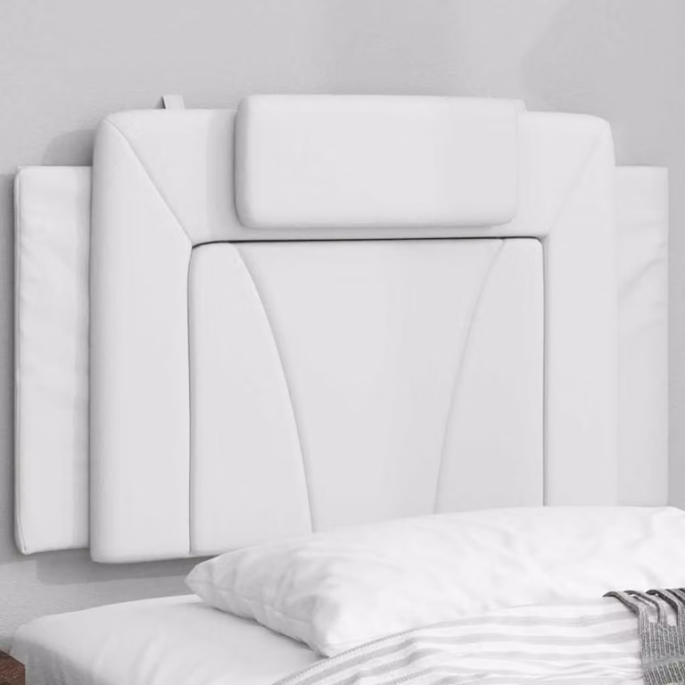 Testiera per letto imbottita vidaXL Viana in similpelle bianca, Larghezza: 80 cm