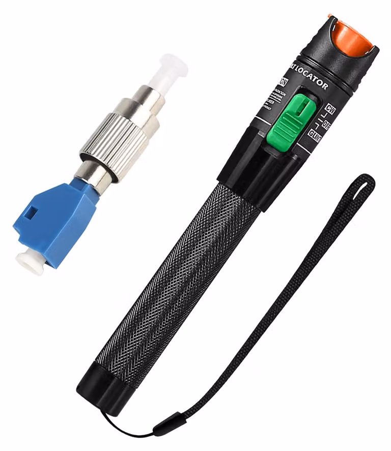 Localizzatore di guasti visivo - 30 mW - Connettore universale da 2,5 mm - Portata di 30 km - Realizzato in lega di alluminio - Colore nero