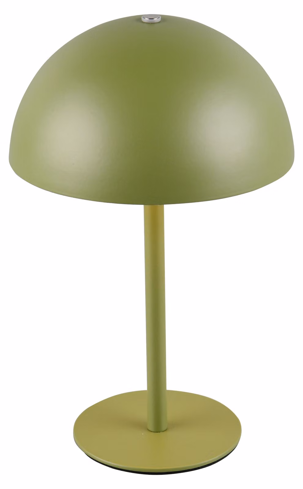 Lampada da tavolo a LED, metallo verde, touch dimmer, batteria ricaricabile, H 21 cm