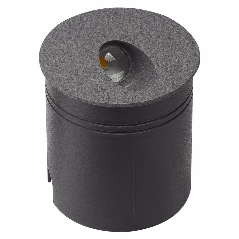 Mantra Iluminación Luci LED da incasso Aspen IP65, rotonde, grigio scuro, Nero, Alluminio, Moderno, Applique da esterni