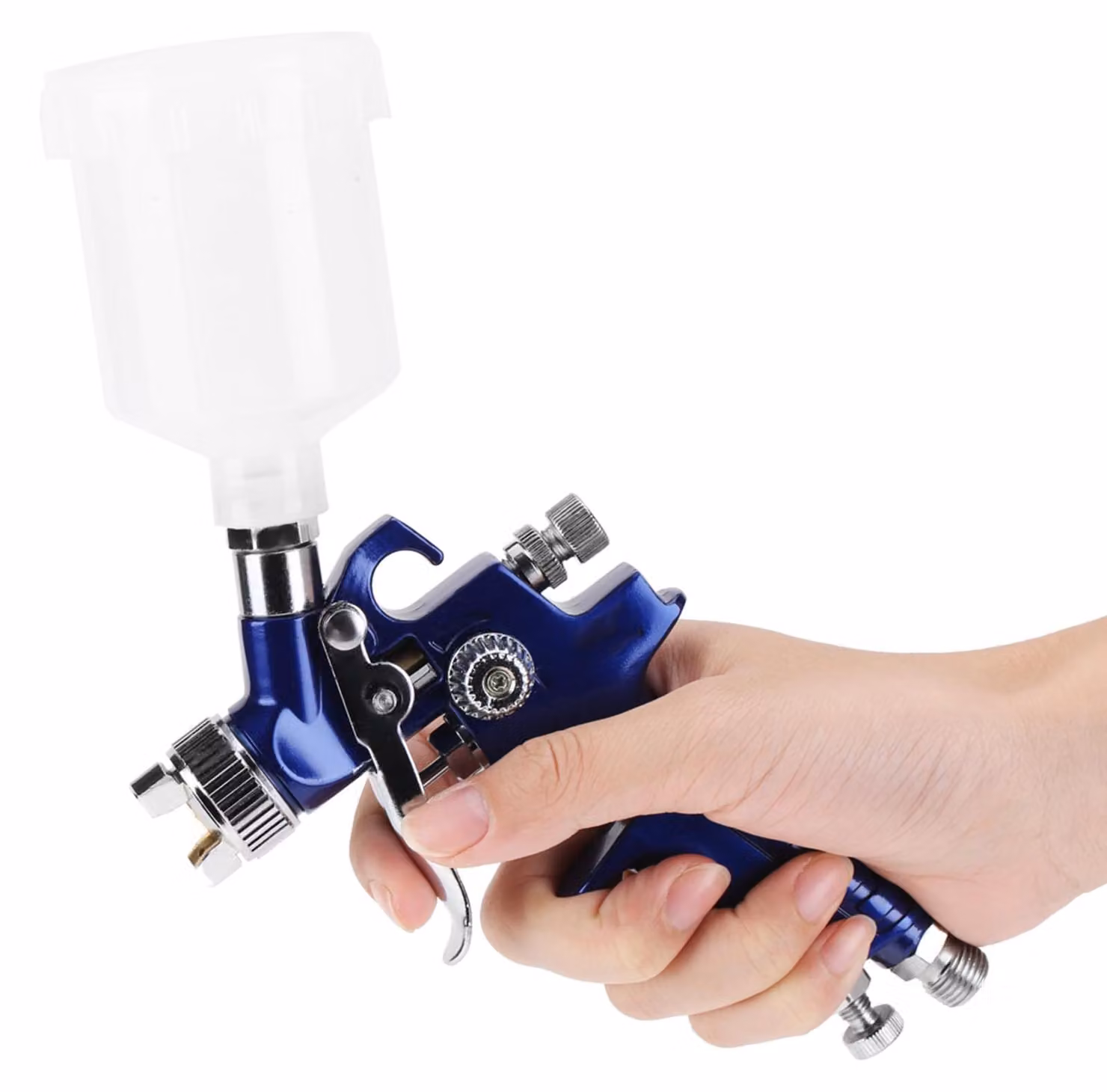 Pistola a spruzzo pneumatica H-2000A - Ugello da 0,8/1 mm - Mini pistola a spruzzo da 125 ml per la riparazione della vernice automobilistica