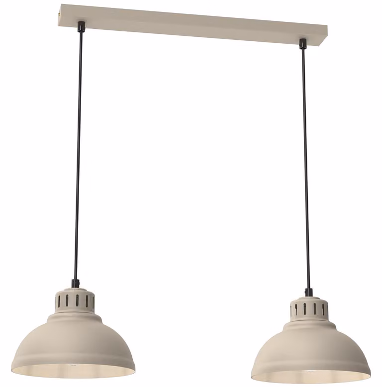 Lampada a sospensione Sven color crema e nero, 2xE27x15W, metallo, dimensioni: 110x65x21 cm, IP20, Luminex