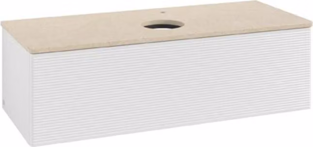 Mobiletto V&B con struttura frontale Antao 120x36x50cm, HL, WBP botti. Lac
