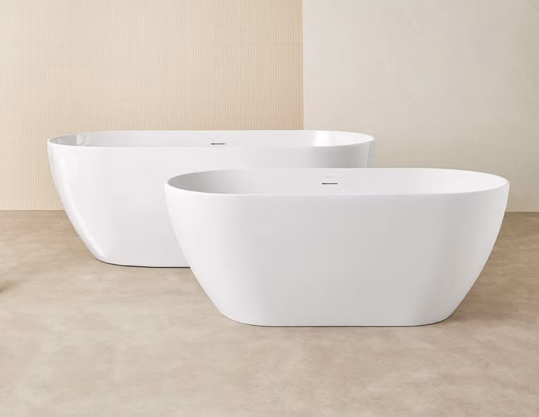 SANYCCES TRENTO Vasca da bagno freestanding in acrilico 170 x 80 x 60 h, bianco lucido