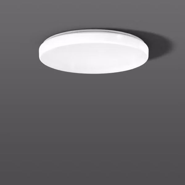 RZB Flat Polymero Kreis Slim, 30 W, 3400 lm, 830, bianco, DALI, plafoniere e applique, D 515 H 70, 123°, plastica (PC) opalina 312087.002.2.76
