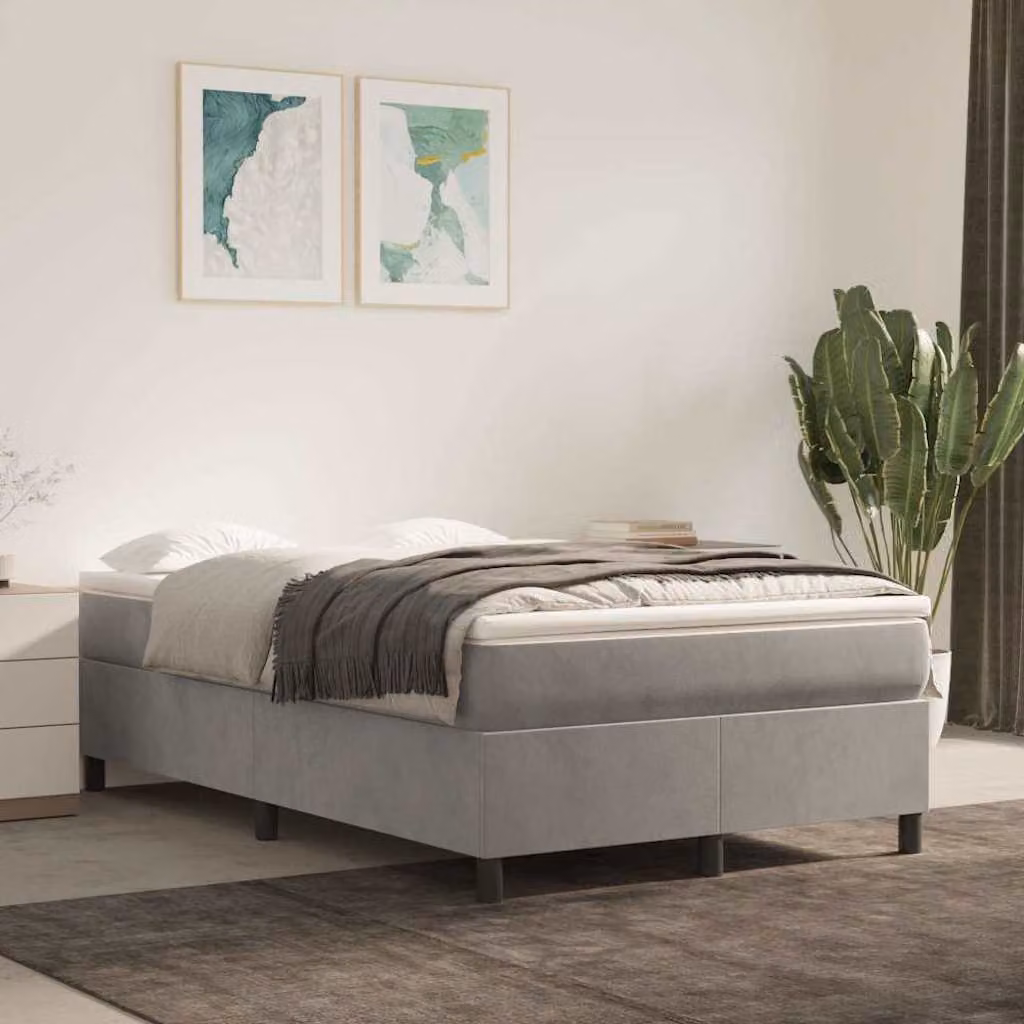 Coprimaterasso vidaXL in poliestere traspirante, disponibile in bianco o grigio, L/P/H: 120 x 200 x 5 cm