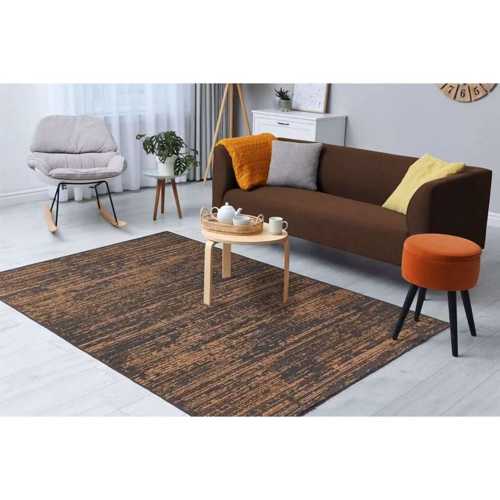 Tappeto moderno astratto KENDRA HOME multicolore giallo nero marrone L: 160 cm, P: 230 cm – 2
