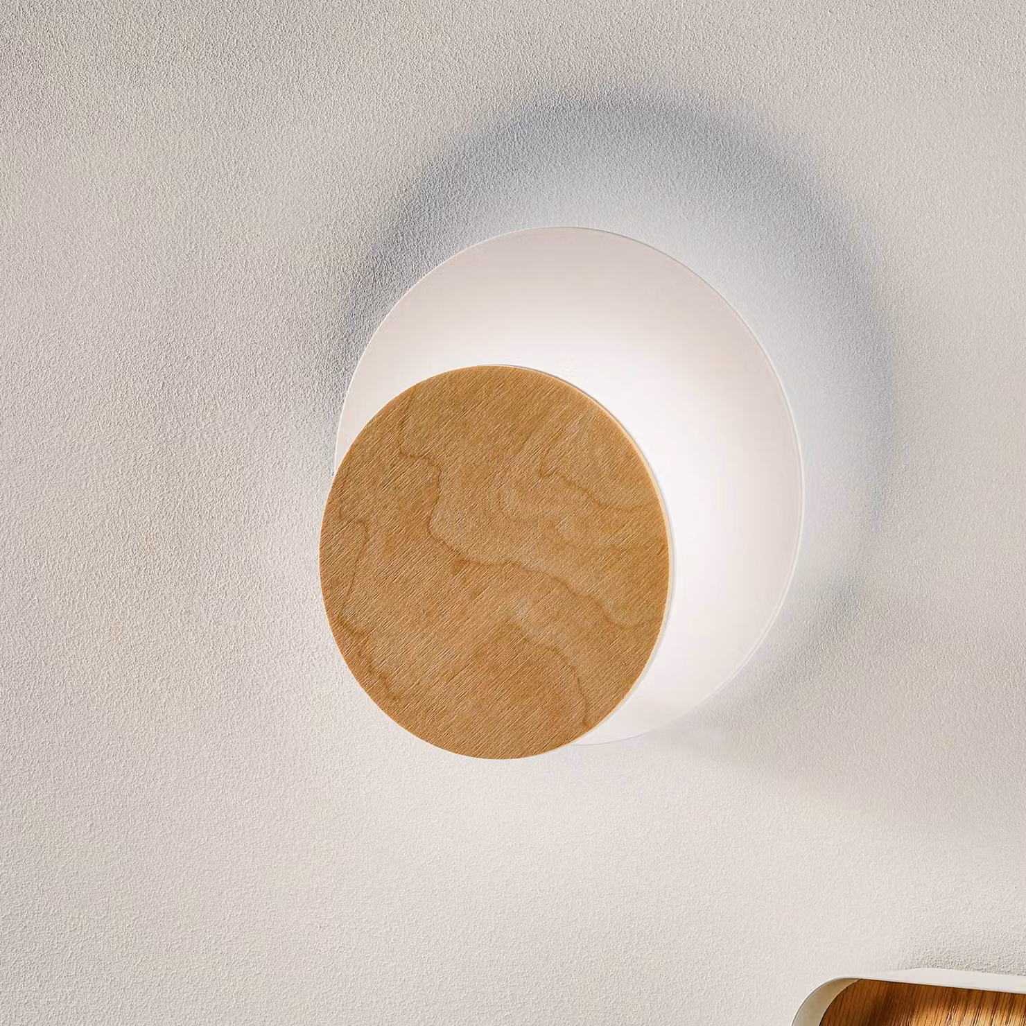 Applique da parete Circle EMIBIG LIGHTING, dimmerabile, Bianco / Opale, Soggiorno / Sala da pranzo, Metallo, Moderno, Applique