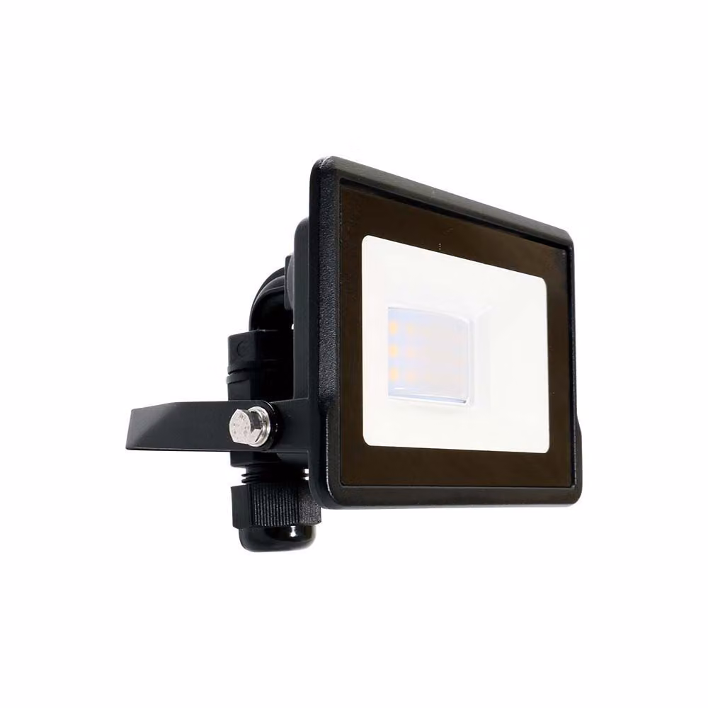 V-TAC VT-118 faro led 10W chip samsung SMD bianco freddo 6500K slim alluminio nero box derivazione IP65 - SKU 20306