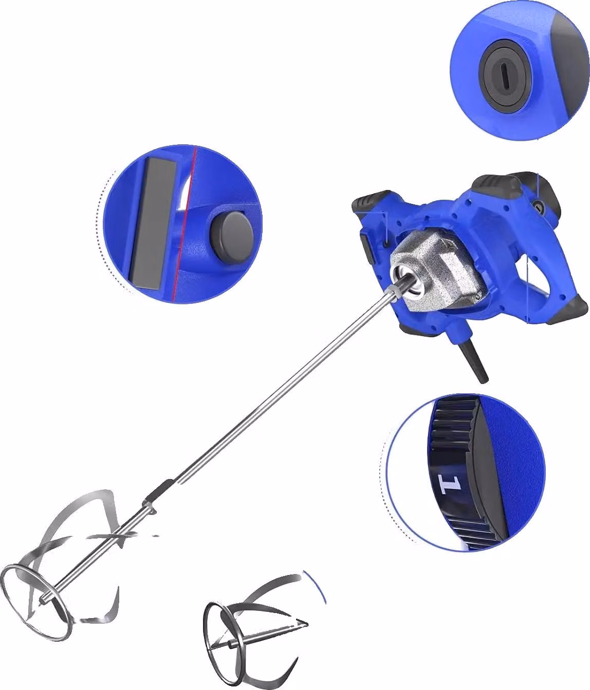 Miscelatore a pale, potente 2600W, controllo continuo della velocità, design resistente