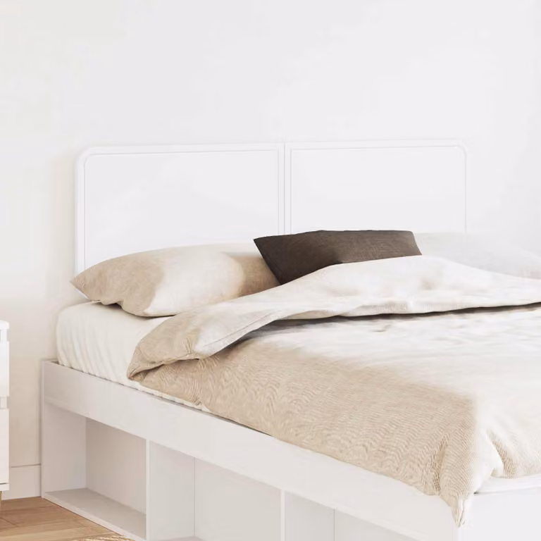 Testiera per letto minimalista vidaXL in legno ingegnerizzato bianco