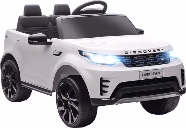 Macchina Elettrica per Bambini Land Rover Discovery 12V con Telecomando Bianco