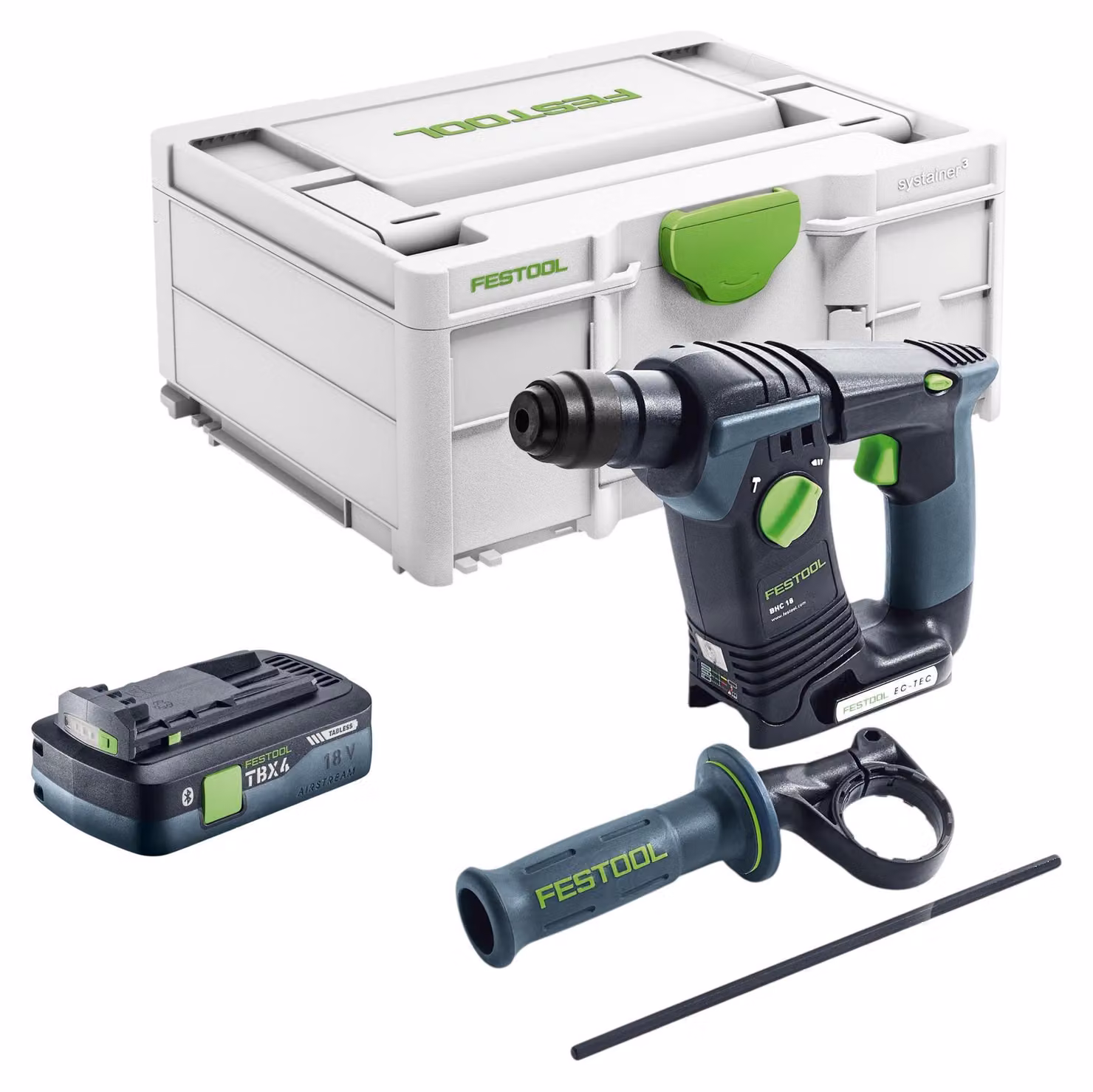 Festool BHC 18-Basic trapano a percussione a batteria 18 V 1,8 J SDS Plus Brushless + 1x batteria 4,0 Ah + Systainer - senza caricabatterie