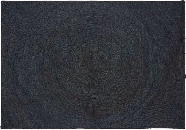 Tappeto rettangolare in juta vidaXL moderno lavabile grigio antracite L 160 cm x P 230 cm – 1