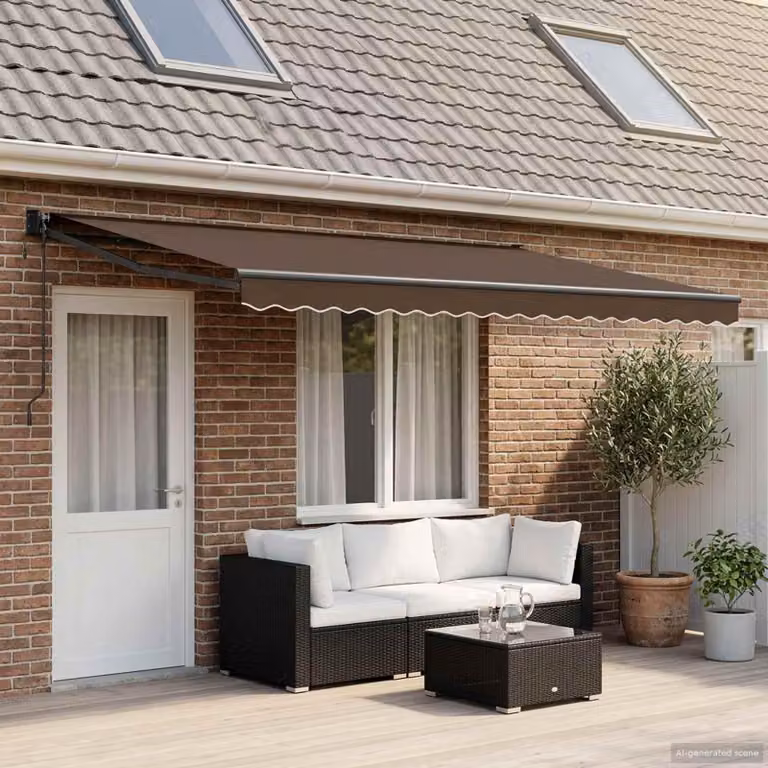 Maison Exclusive - Telo di ricambio per tenda da sole, dimensioni 4,5x3 metri, colore beige (taupe), in poliestere