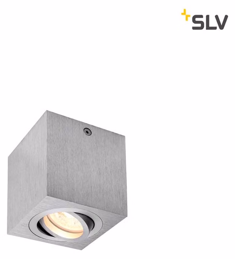 Triledo Faretto da soffitto singolo CL angolare 8,5 cm alluminio spazzolato GU10