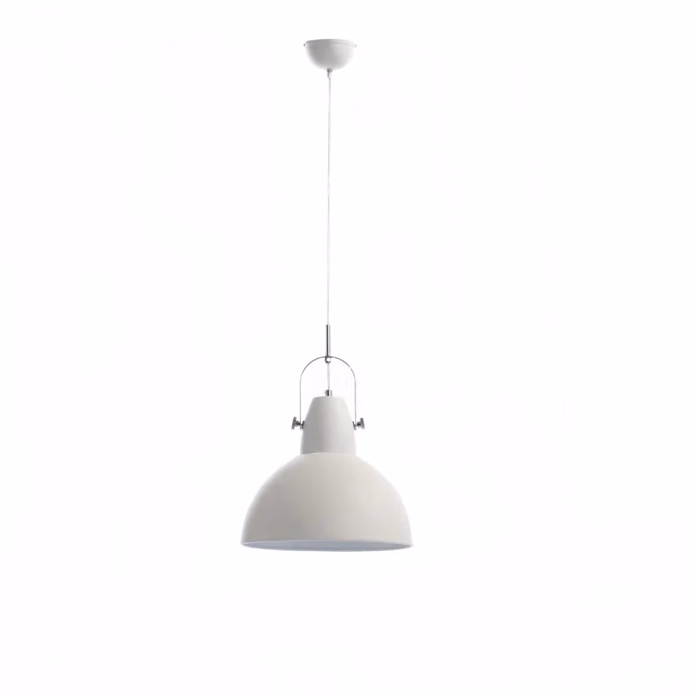 Lampada a sospensione Luz Duzzle in metallo bianco e cromato con altezza regolabile – 2