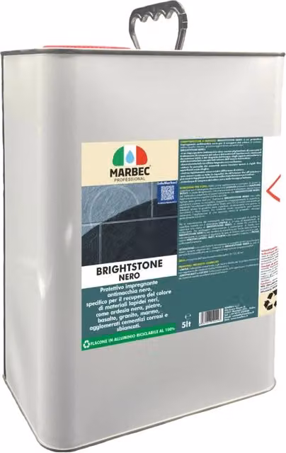 Cera per ardesia e pietre Marbec Brightstone Nero 5 l