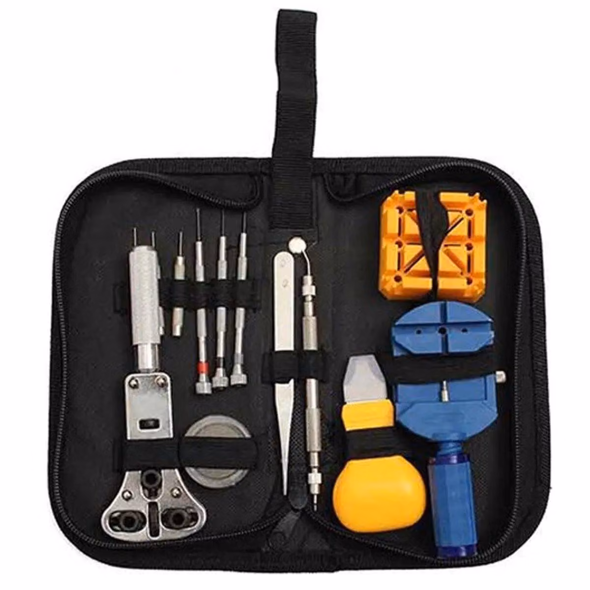 Kit di riparazione orologi, 30 pezzi – Set di strumenti professionali per orologiai, completo di cacciaviti e custodia portaoggetti
