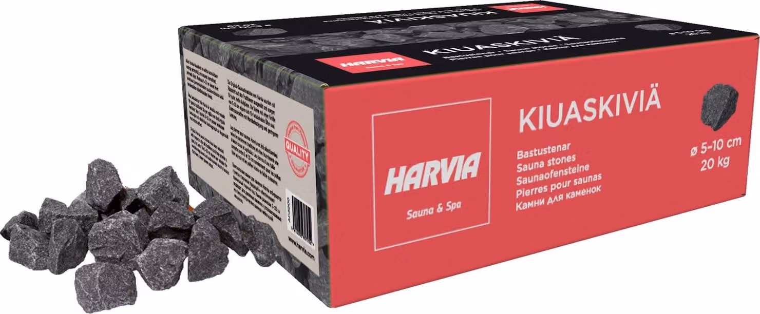 Pietre per sauna Harvia 20 kg 5-10 cm Pietre per stufa per sauna Riscaldatore elettrico AC3000