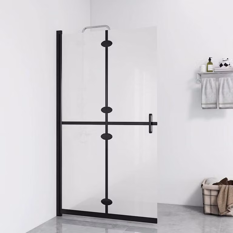 Parete per Doccia Walk-in Pieghevole vidaXL in Vetro ESG Opaco L: 80 cm, H: 190 cm