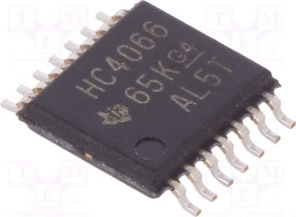 3 canali: 4 demultiplexer, multiplexer, interruttori SMD SN74HC4066PW, decodificatore, multiplexer