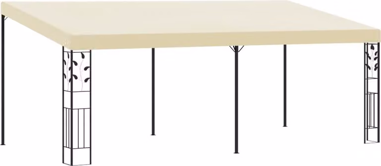 The Living Store Wand-Pavillon 6x3x2,5 m Cremeweiß