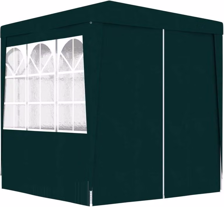 Gazebo Professionale con Pareti 2x2 m Verde 90 g/m²