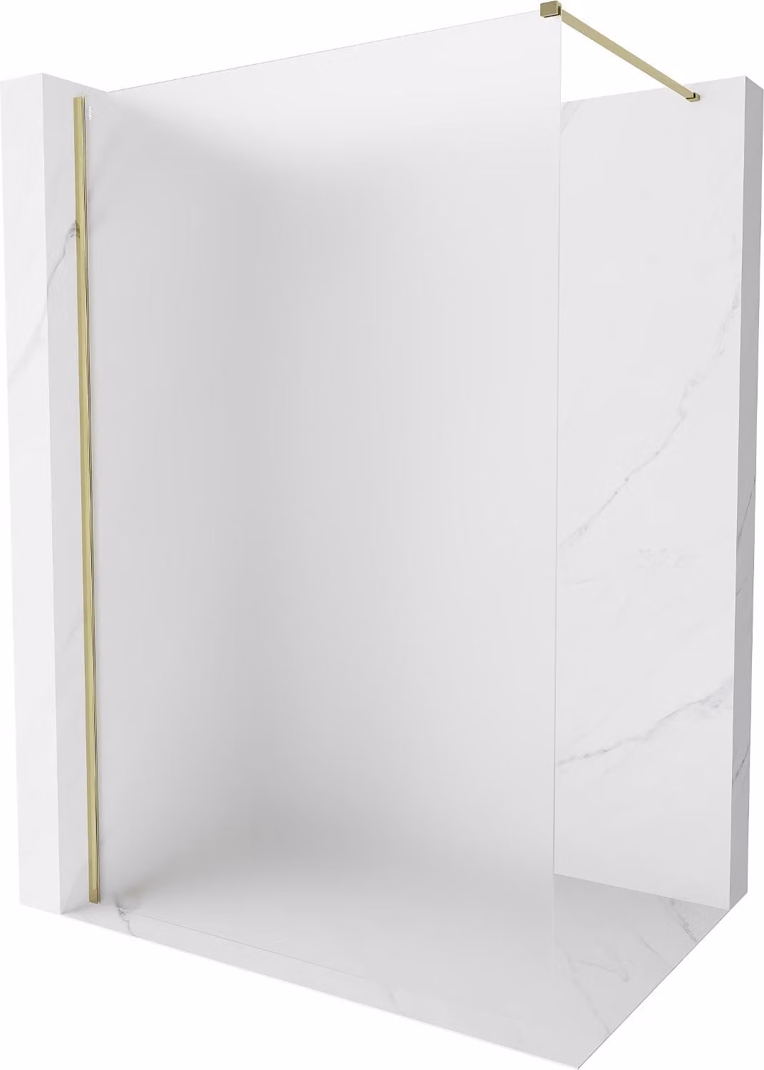 Mexen Kioto-X parete doccia Walk-in 110 x 200 cm, brina 10 mm, oro - 800-110-101-50-30-X