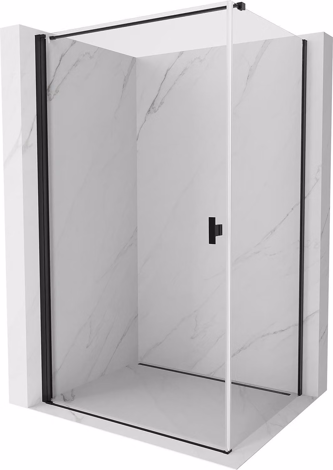 Mexen Mist-B cabina doccia ribaltabile 70 x 85 cm, trasparente, nera - 8A2T-070-085-70-00