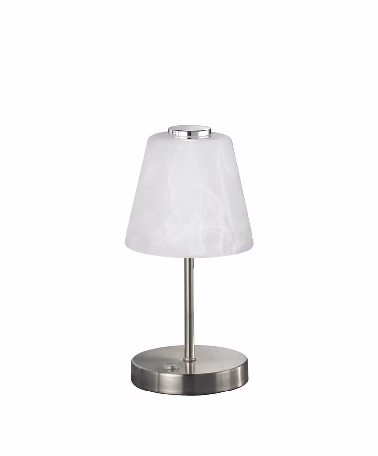 Lampada da tavolo a LED EMMY bianco-argento 2,5 W, bianco caldo 200 lm, metallo, dimensioni: 24,5 x 12 x 12 cm, IP20, RL
