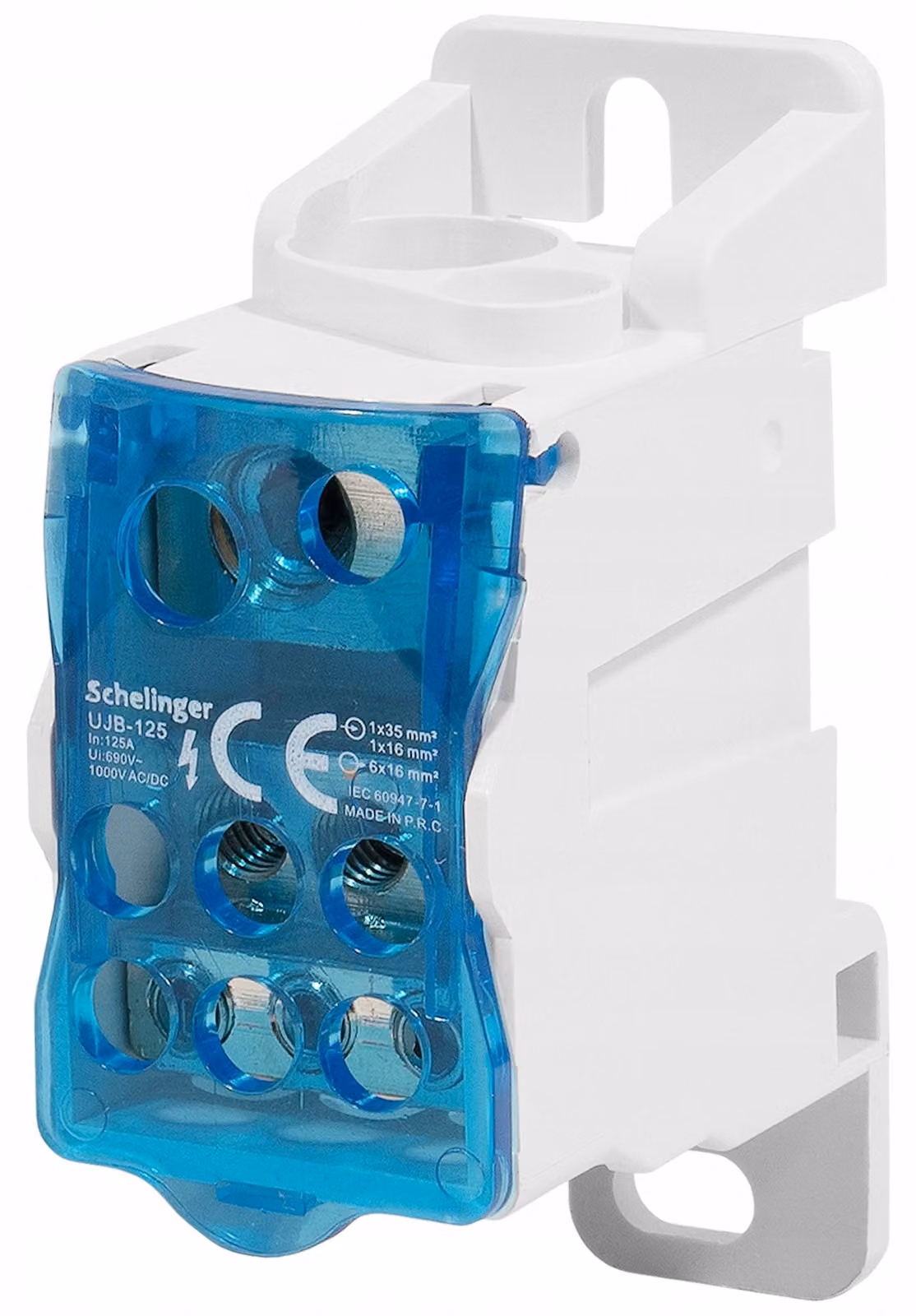 Blocco di distribuzione a 8 morsetti (IN 1x10-35 mm, 1x6-16 mm OUT 6x2,5-16 mm) Bemko