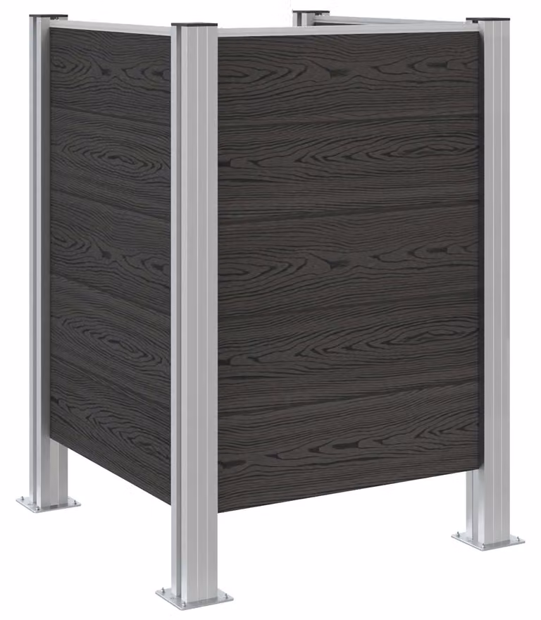 Recinzione Contenitore per Rifiuti Grigio 85 x 85 x 115 cm