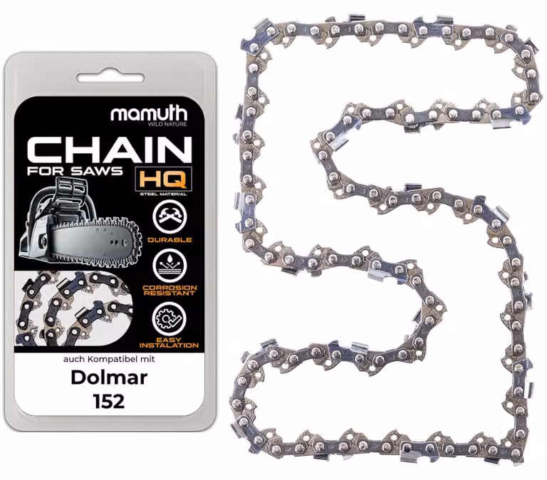 Catena per motosega, lunghezza 75 cm, spessore 1,6 mm, modello 92 TG, compatibile con Dolmar 152