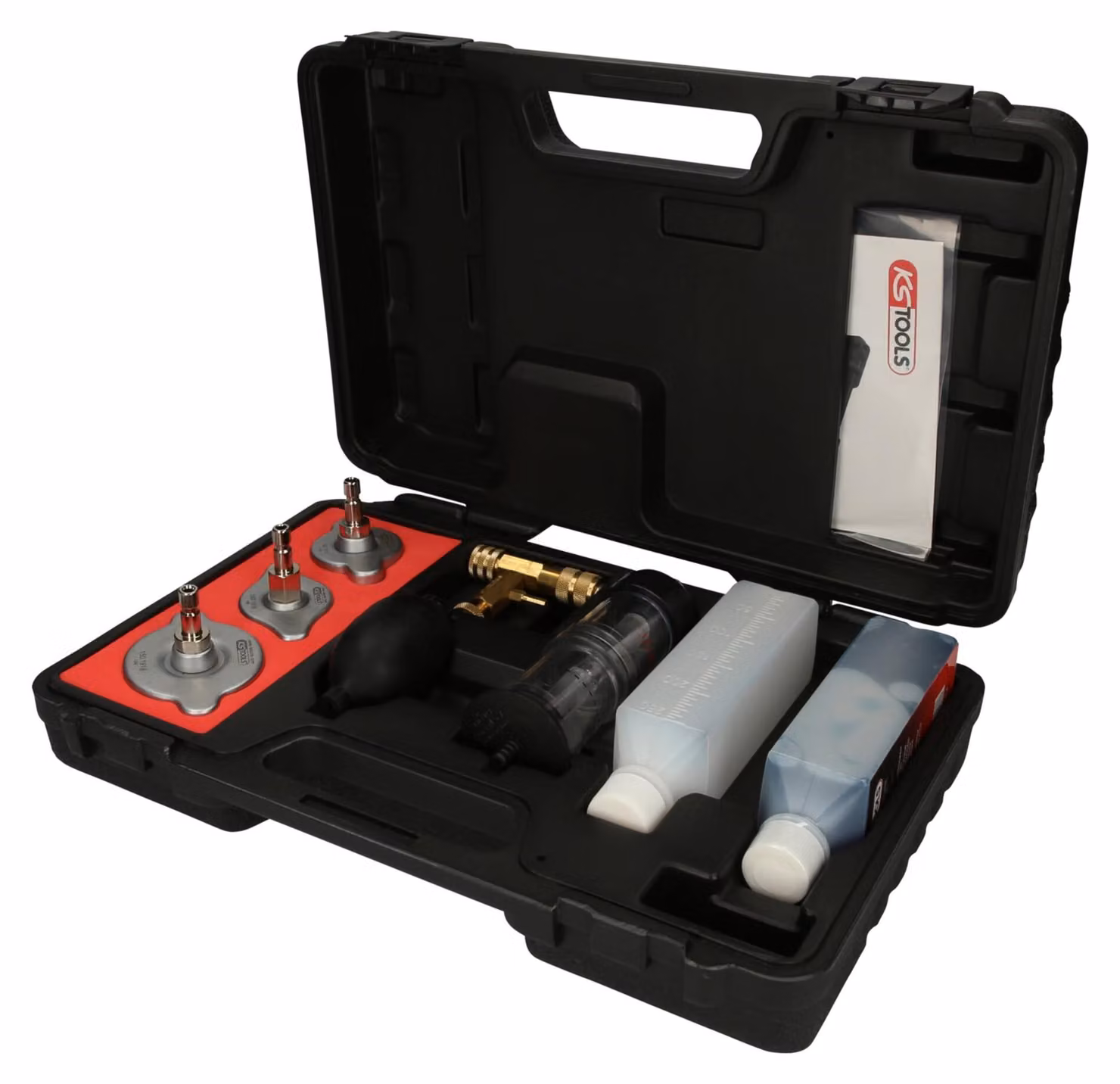 KS TOOLS Set di test di tenuta della testa del cilindro CO2 8 pezzi - 150.1910