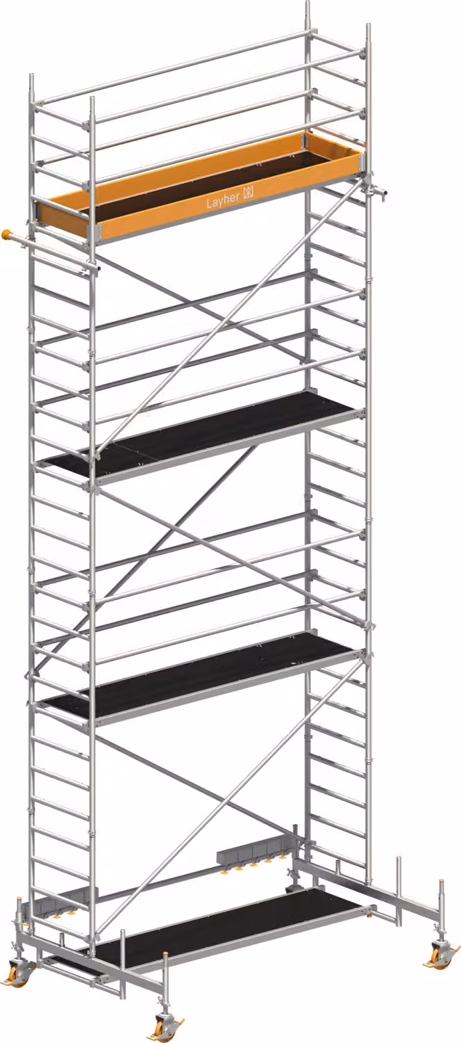 Ponteggio mobile Layher Uni Standard P2 con prolunga da 8,35 m AH