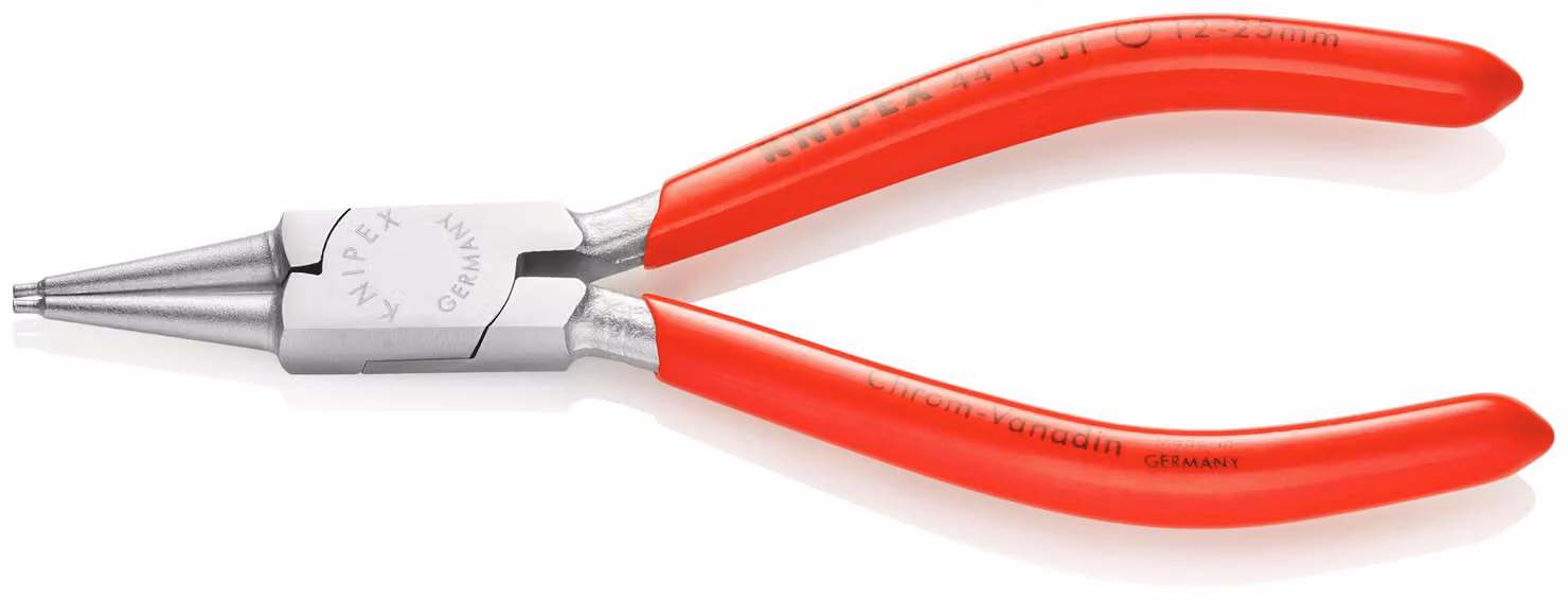 KNIPEX 44 13 J1 Pinza per anelli interni in fori cromati rivestita in plastica 140 mm