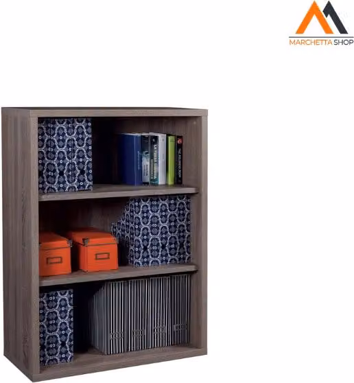 Libreria a 3 ripiani Linea Disegno COMPOSAD in legno color rovere marrone, L: 81 cm, P: 35 cm, H: 111,9 cm