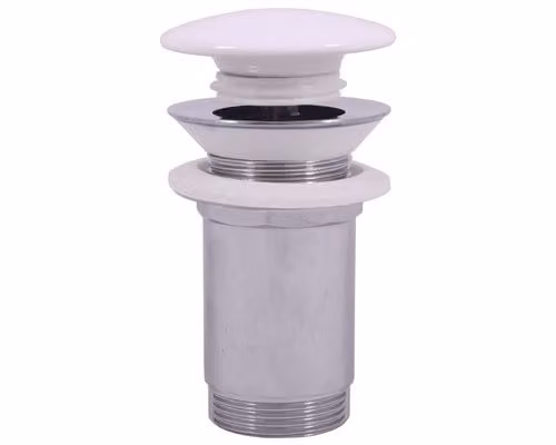 Uscita RAV Slezák CLICK CLACK per lavabo con troppopieno bianco cromo MD0485