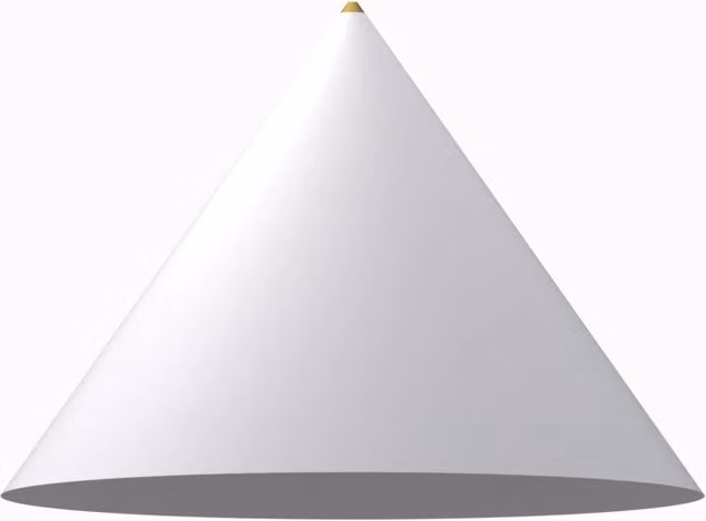 Lampada a sospensione moderna Nowodvorski Lighting Zenith con paralume a cono bianco e oro, diametro 50 cm