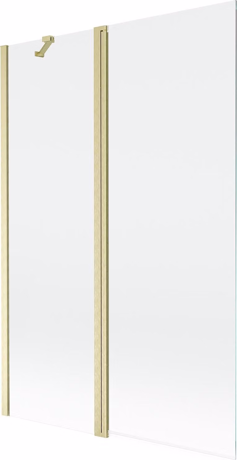 Mexen Mist paravento doccia 2-ante 120 x 150 cm, trasparente, oro spazzolato - 8A9-120-011-55-00